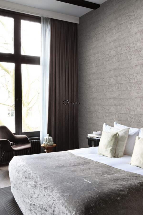 Origin Wallcoverings tapeet lubjakiviplokid pooltellises sidumises - helehall