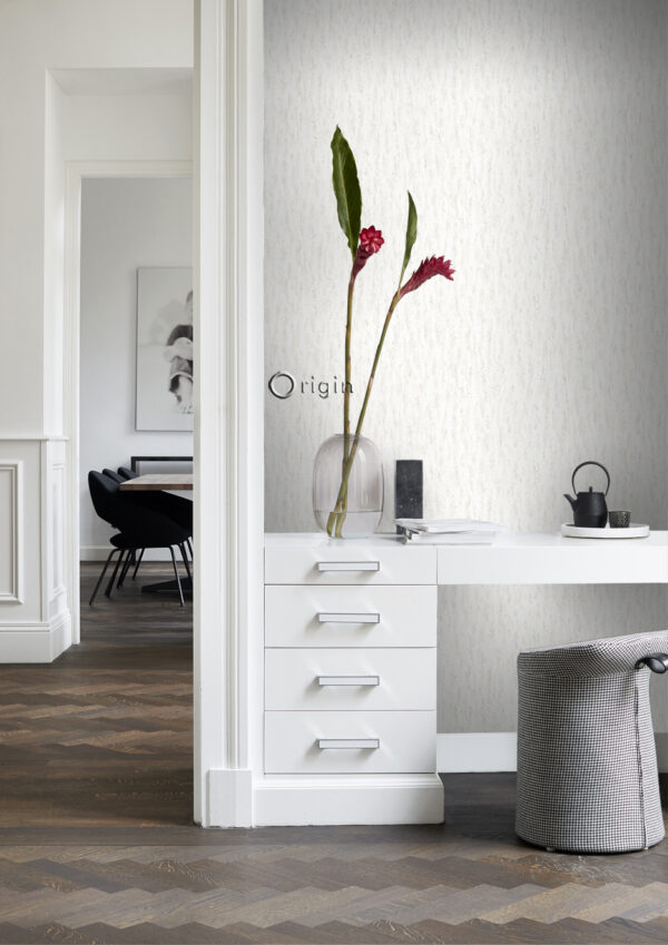 Origin Wallcoverings tapeet travertiin - naturaalne lubjakivi, helevalge