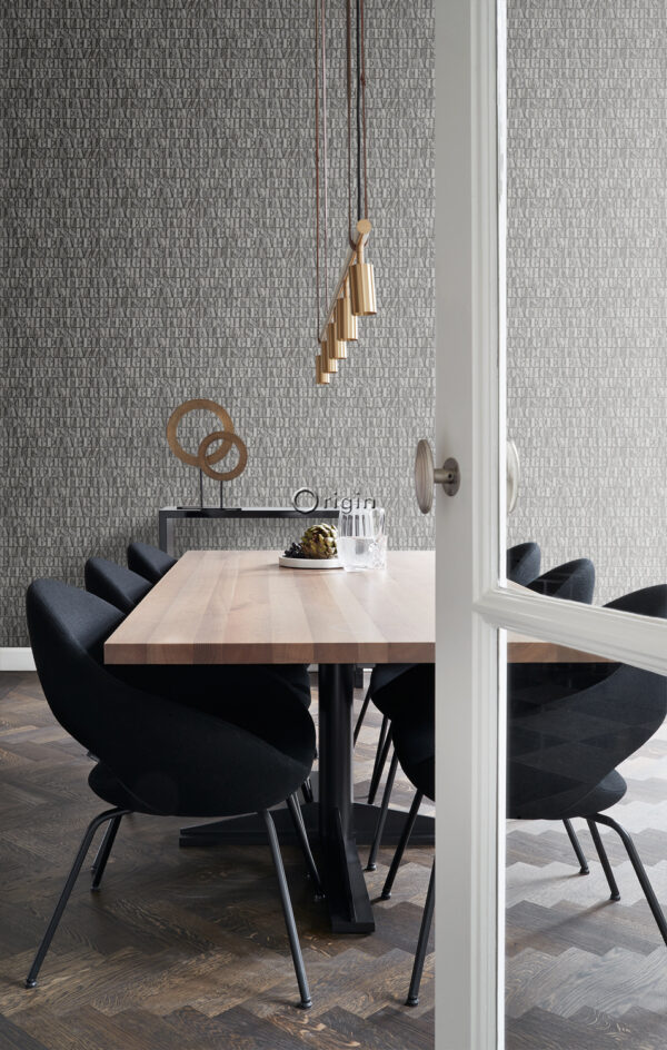 Origin Wallcoverings tapeet vana raua trükk tähed - tumehall