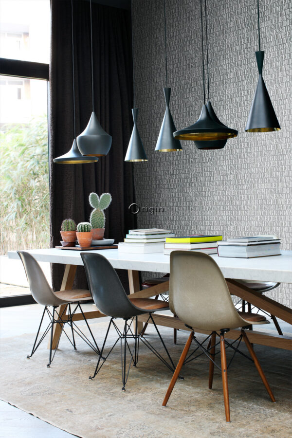 Origin Wallcoverings tapeet vana raua trükk tähed - laguunroheline