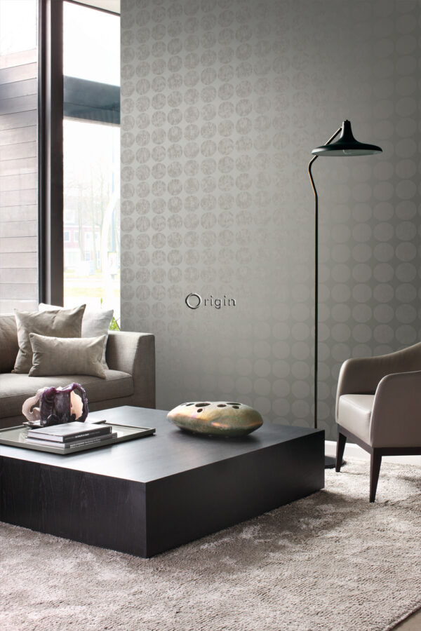 Origin Wallcoverings tapeet suured kulunud sfäärid - tumehall