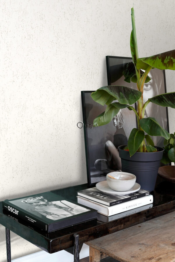 Origin Wallcoverings tapeet metalliefekt kreemvalge