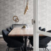 Origin Wallcoverings tapeet tööstuslik metall laineline leht 3D helehall
