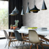 Origin Wallcoverings tööstuslik metall laineline tapeet - 3D helevalge