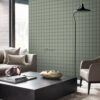 Origin Wallcoverings tapeet rombimotiiv - hallikasroheline