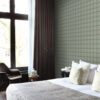 Origin Wallcoverings tapeet rombimotiiv - hallikasroheline