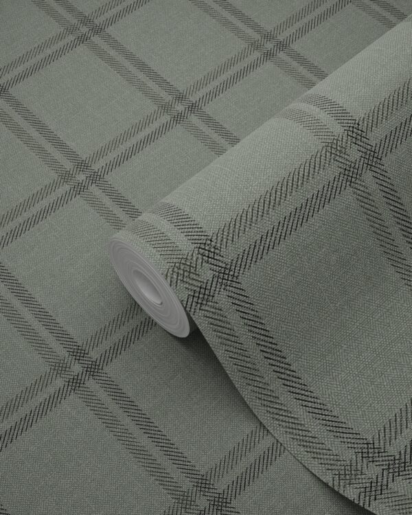 Origin Wallcoverings tapeet rombimotiiv - hallikasroheline