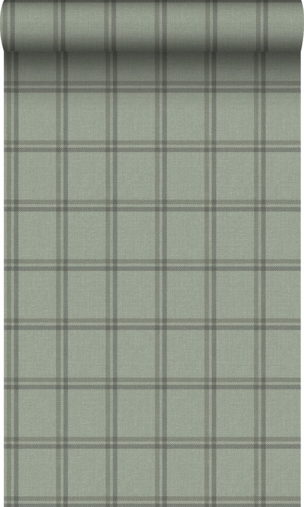 Origin Wallcoverings tapeet rombimotiiv - hallikasroheline
