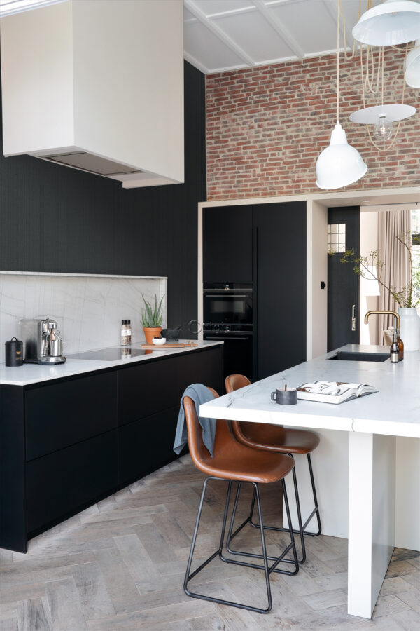 Origin Wallcoverings tapeet kootud kangamuster - tumehall