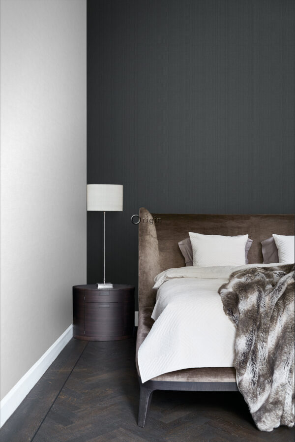 Origin Wallcoverings tapeet kootud kangamuster - tumehall