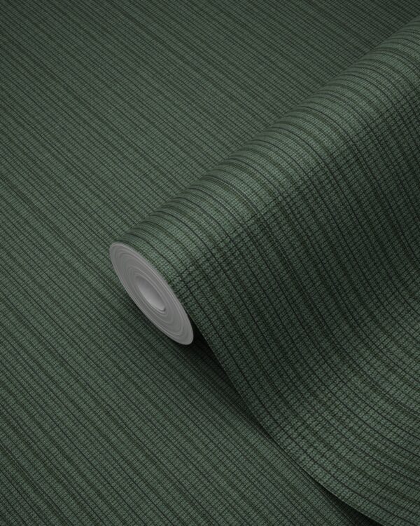 Origin Wallcoverings tapeet kootud kangamuster - tume roheline