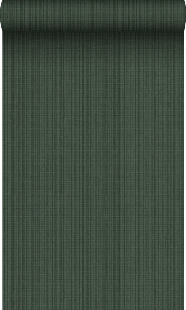 Origin Wallcoverings tapeet kootud kangamuster - tume roheline