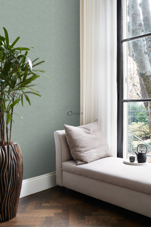 Origin Wallcoverings lina tekstuur tapeet - seladonroheline