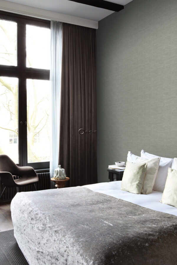 Origin Wallcoverings lina tekstuur tapeet - hallikasroheline