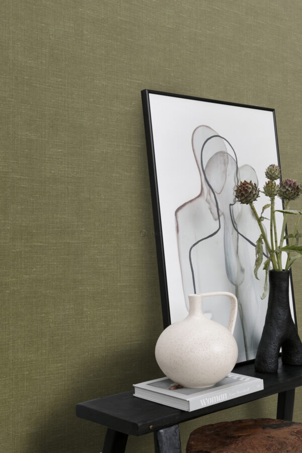 Origin Wallcoverings tapeet linane tekstuur - sinepikollane