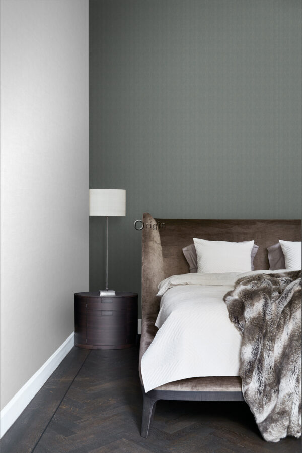 Origin Wallcoverings twillkoes tapeet - roheline ja hall