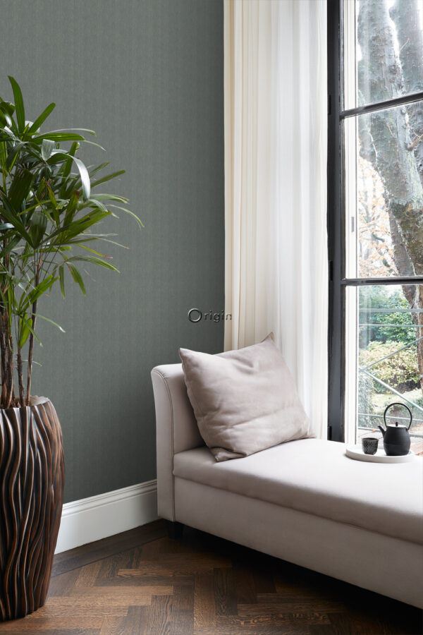 Origin Wallcoverings twillkoes tapeet - roheline ja hall