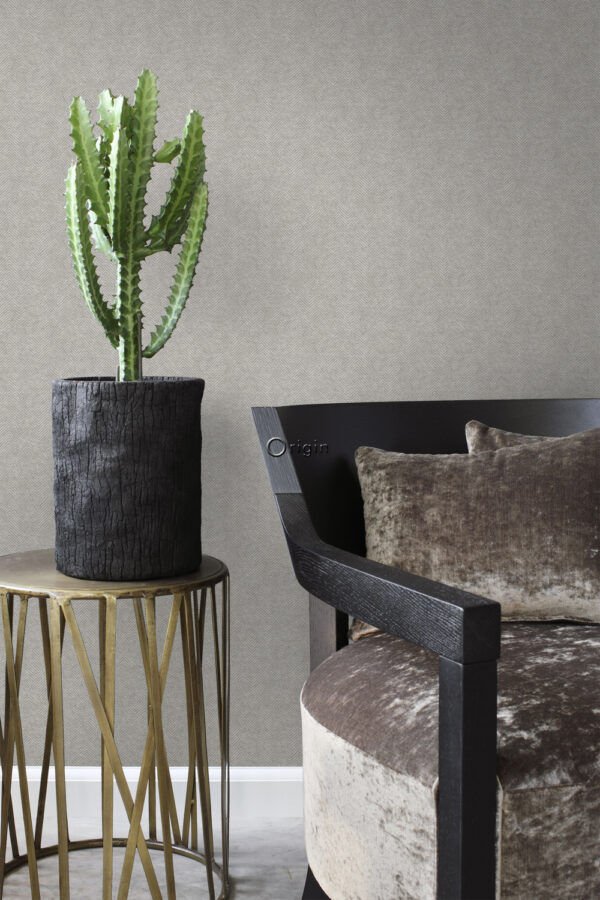 Origin Wallcoverings twill tapeet - hele taupe
