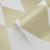 Origin Wallcoverings tapeet rombimotiiv - valge ja kuld