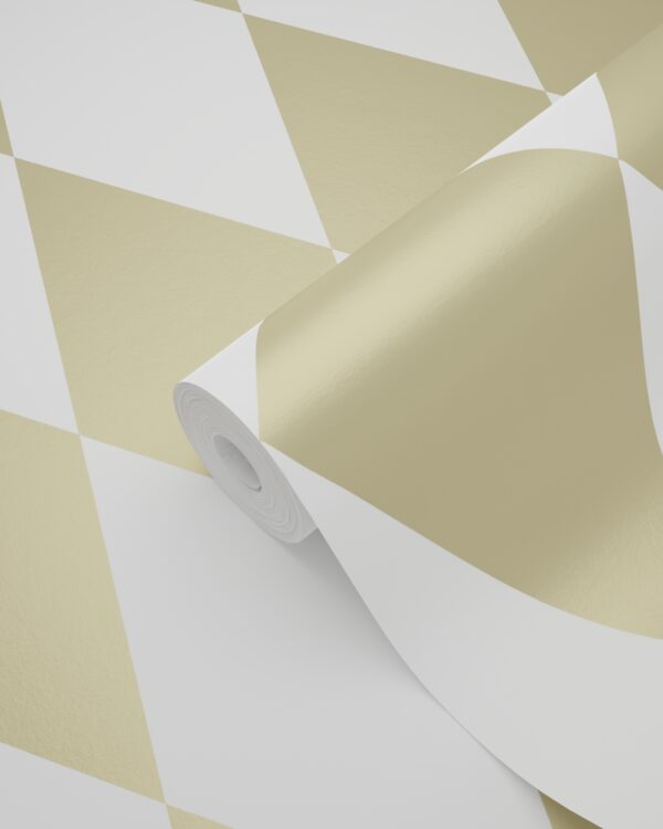Origin Wallcoverings tapeet rombimotiiv - valge ja kuld