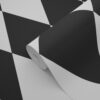 Origin Wallcoverings tapeet rombimotiiv - must ja valge