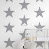 Origin Wallcoverings tapeet tähed - valge ja hall