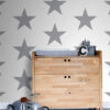 Origin Wallcoverings tapeet tähed - valge ja hall