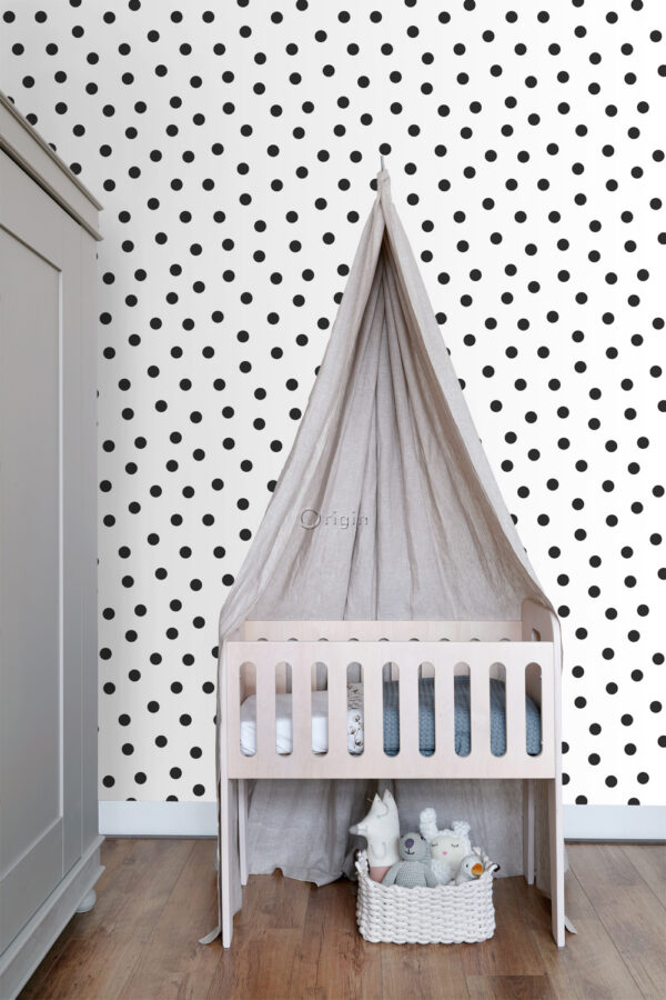 Origin Wallcoverings tapeet täpid - must ja valge