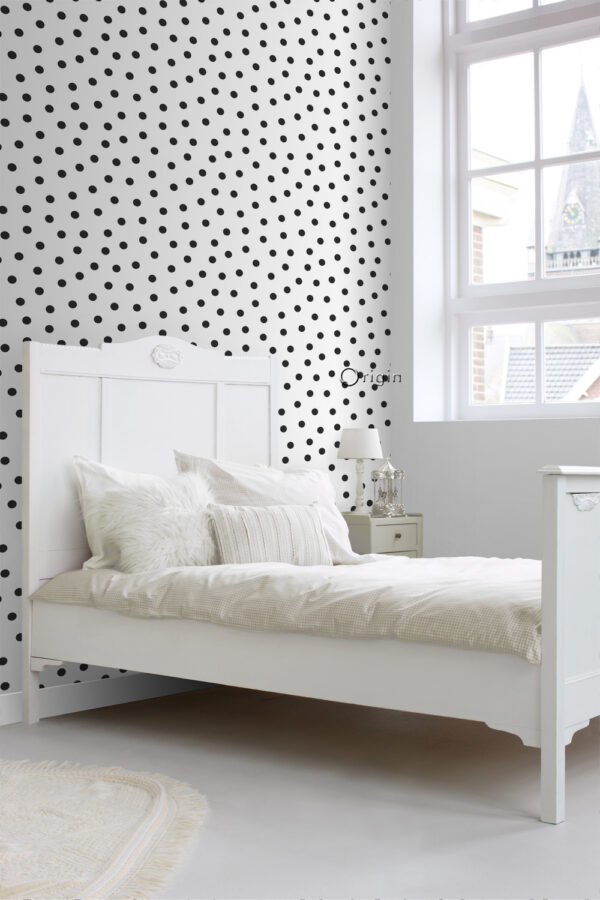 Origin Wallcoverings tapeet täpid - must ja valge