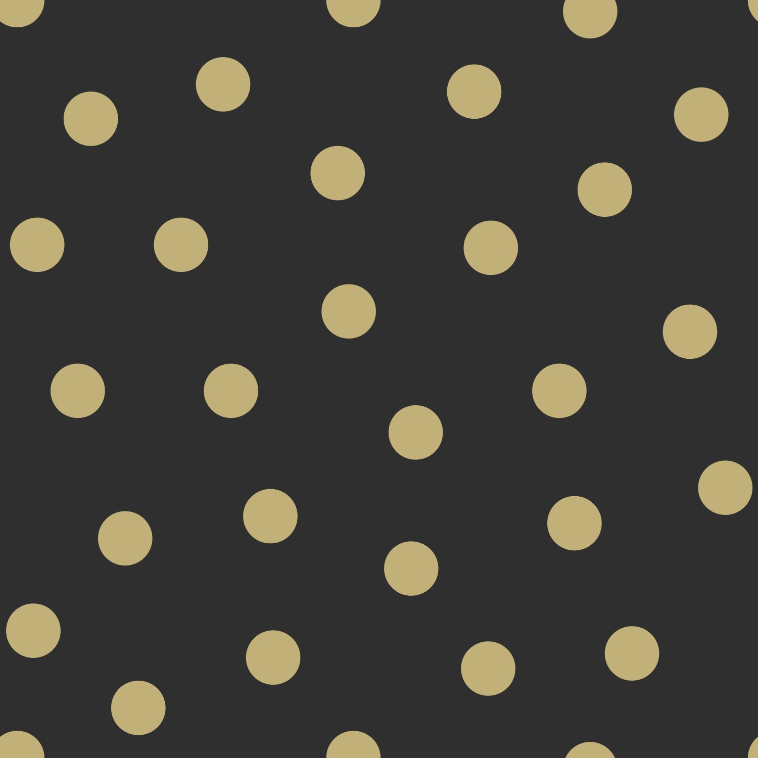 Origin Wallcoverings tapeet täpid - must ja kuld