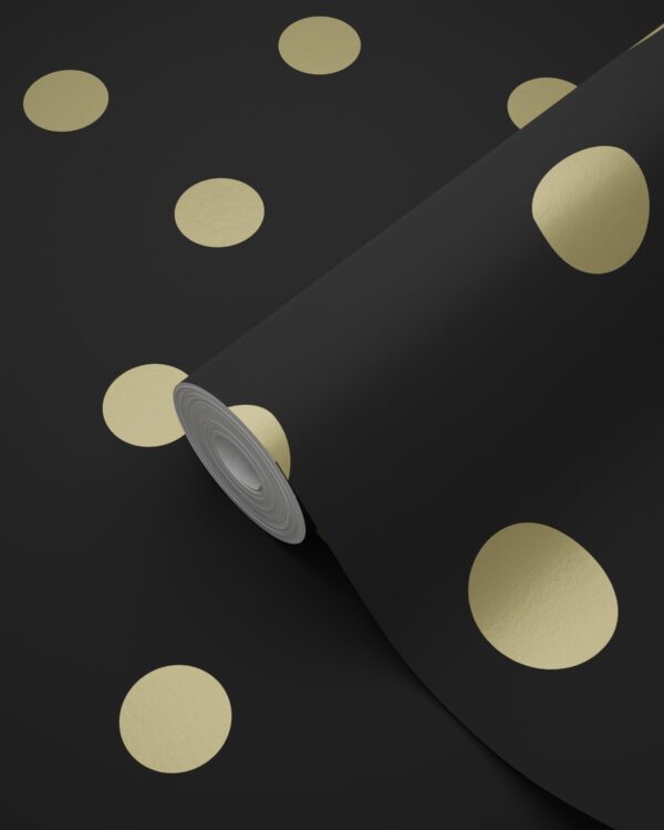 Origin Wallcoverings tapeet täpid - must ja kuld