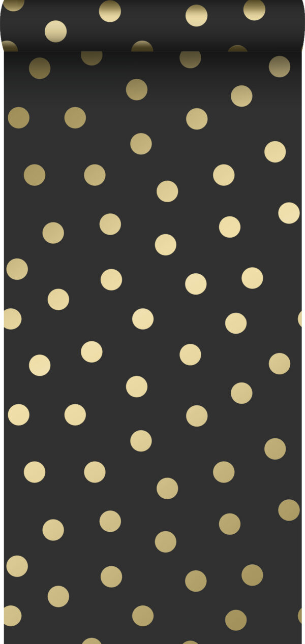 Origin Wallcoverings tapeet täpid - must ja kuld