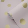 Origin Wallcoverings tapeet täpid - roosa ja kuld