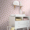 Origin Wallcoverings tapeet täpid - roosa ja kuld