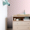 Origin Wallcoverings tapeet täpid - roosa ja kuld