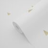 Origin Wallcoverings graafilised kolmnurgad tapeet - valge ja kuld