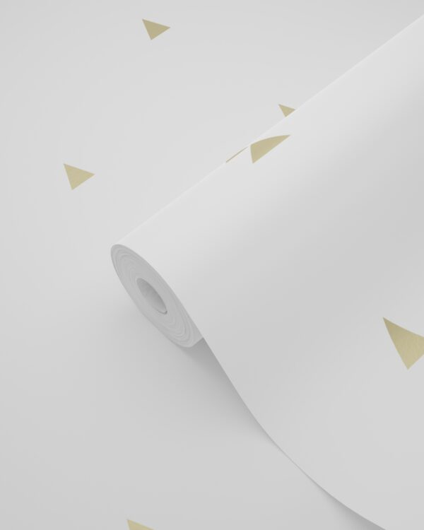 Origin Wallcoverings graafilised kolmnurgad tapeet - valge ja kuld