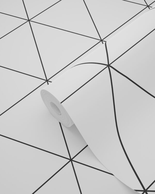 Origin Wallcoverings graafilised kolmnurgad tapeet - must ja valge