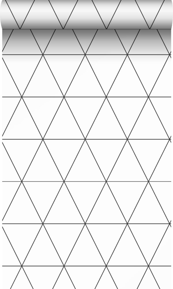 Origin Wallcoverings graafilised kolmnurgad tapeet - must ja valge