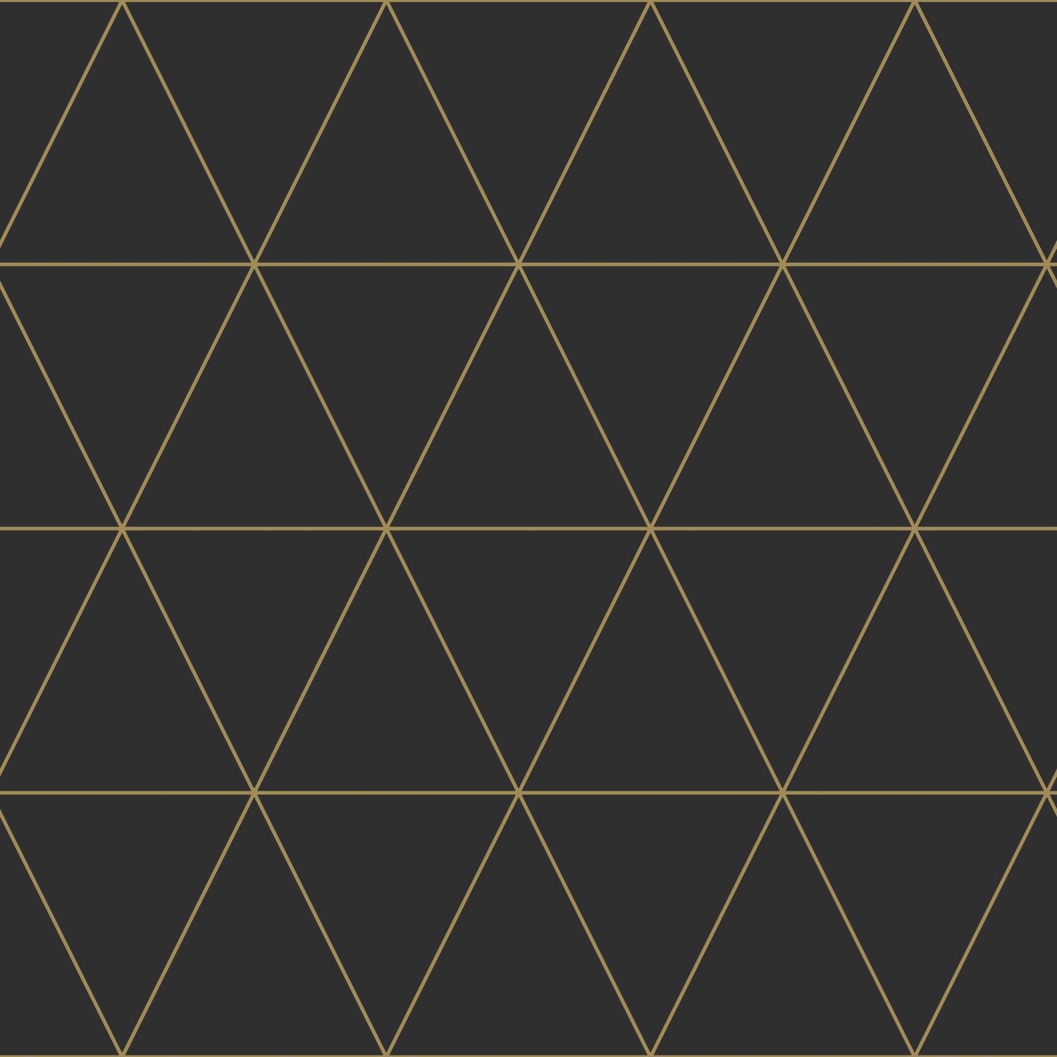 Origin Wallcoverings tapeet graafilised kolmnurgad - must ja kuld