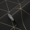 Origin Wallcoverings tapeet graafilised kolmnurgad - must ja kuld
