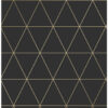 Origin Wallcoverings tapeet graafilised kolmnurgad - must ja kuld