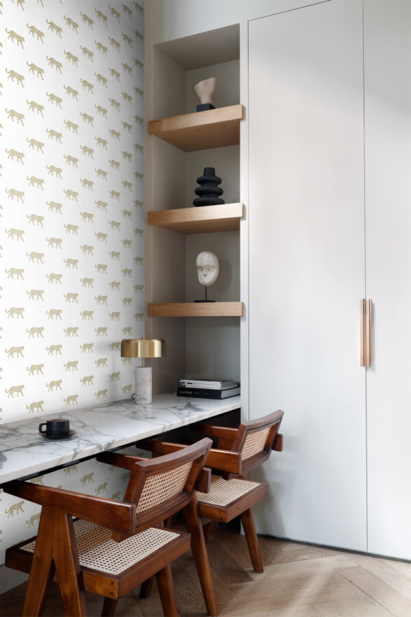 Origin Wallcoverings tapeet pantrid - valge ja kuld