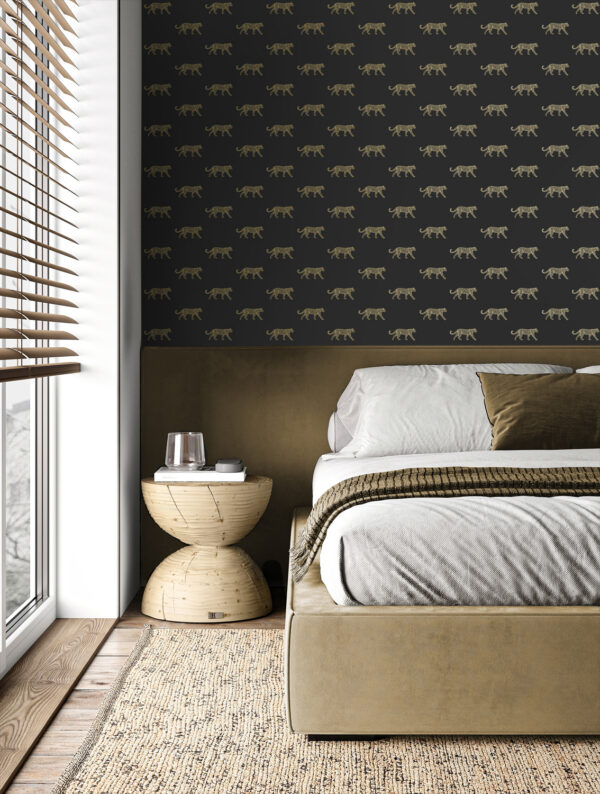Origin Wallcoverings tapeet pantrid - must ja kuld