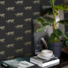 Origin Wallcoverings tapeet pantrid - must ja kuld