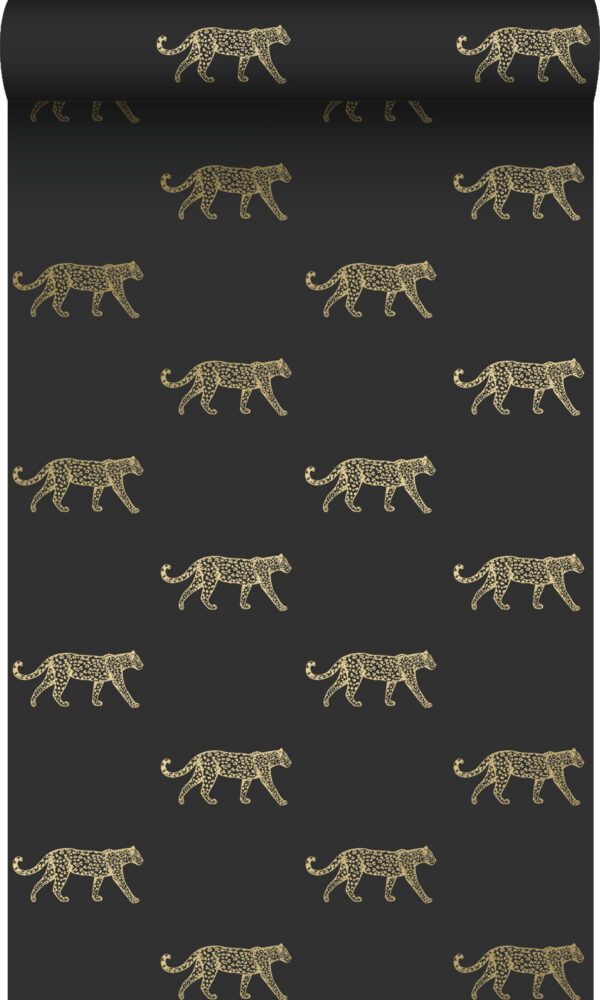 Origin Wallcoverings tapeet pantrid - must ja kuld