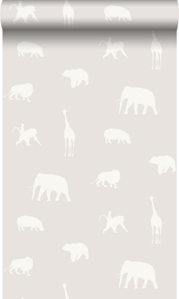 Origin Wallcoverings tapeet loomad läikiv soe hall