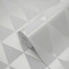 Origin Wallcoverings tapeet graafilised kolmnurgad läikiv valge