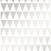 Origin Wallcoverings tapeet graafilised kolmnurgad läikiv valge