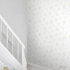 Origin Wallcoverings tapeet tähed mattvalge ja läikivhõbedane